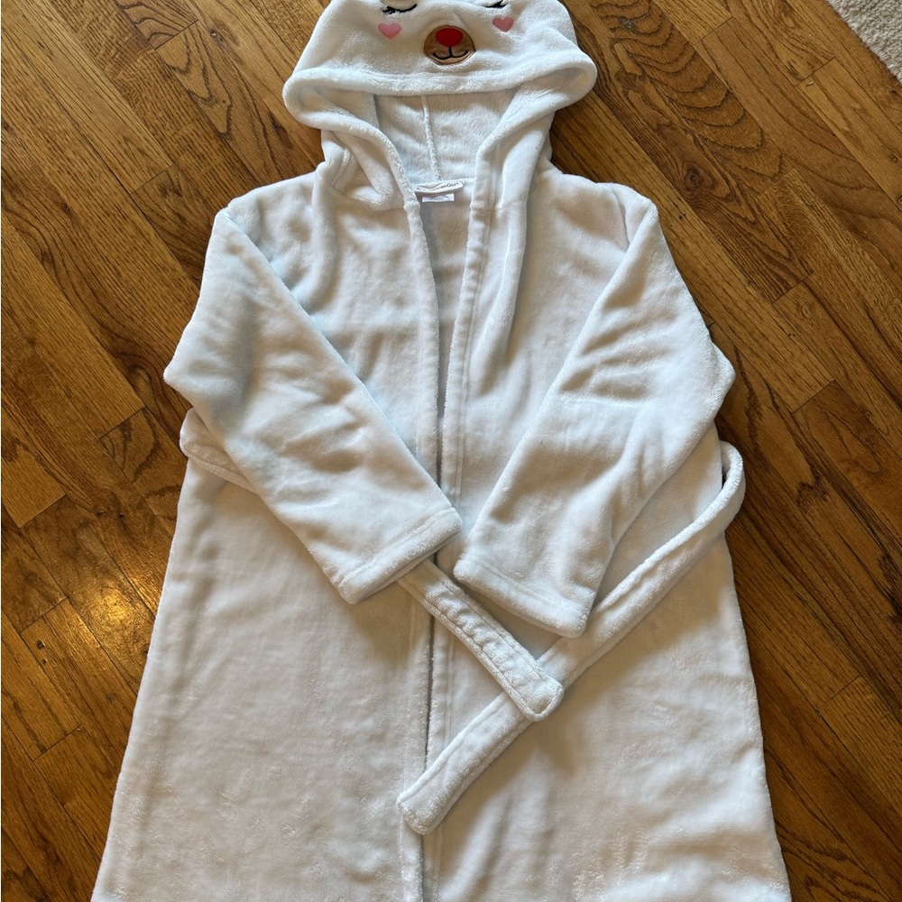 American Girl White Hooded Robe for Girl & Doll